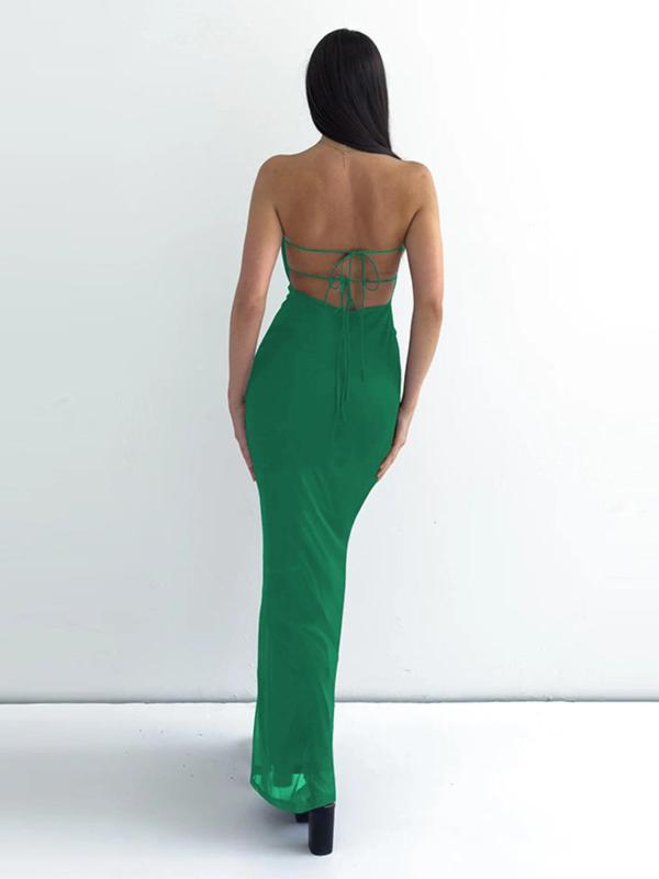 Women Summer Backless Elegant Floral Print Long Dress Women Summer Backless Elegant Floral Print Long Dress