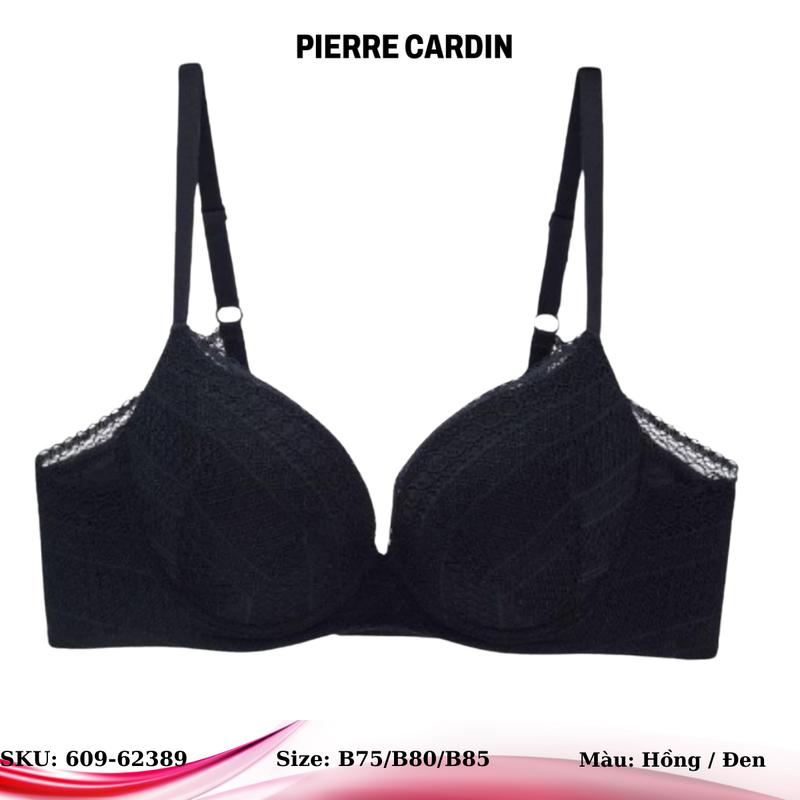 Áo lót nữ 609-62389 nhãn hiệu Pierre Cardin, vải ren, có gọng, cúp xéo 3/4, mouse mỏng  Women Bra 1