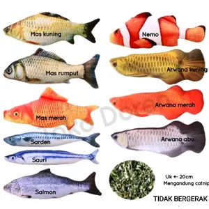 Mainan kucing catnip ikan uk 20cm - catmint