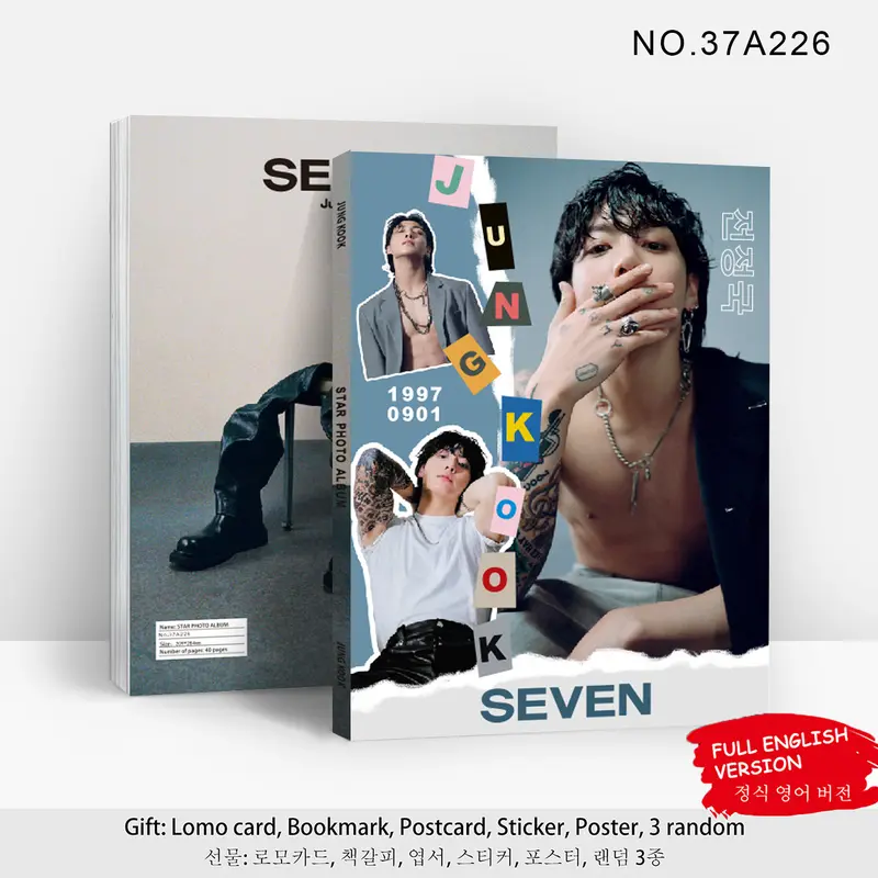 Album Ảnh Nhập Khẩu JUNGKOOK, Ảnh JUNGKOOK, Ảnh Người Ngoài Hành Tinh SEVEN, Chân Dung Người Nổi Tiếng, Quà Tặng Cho Album Ảnh, Ảnh Tập JUNGKOOK 2