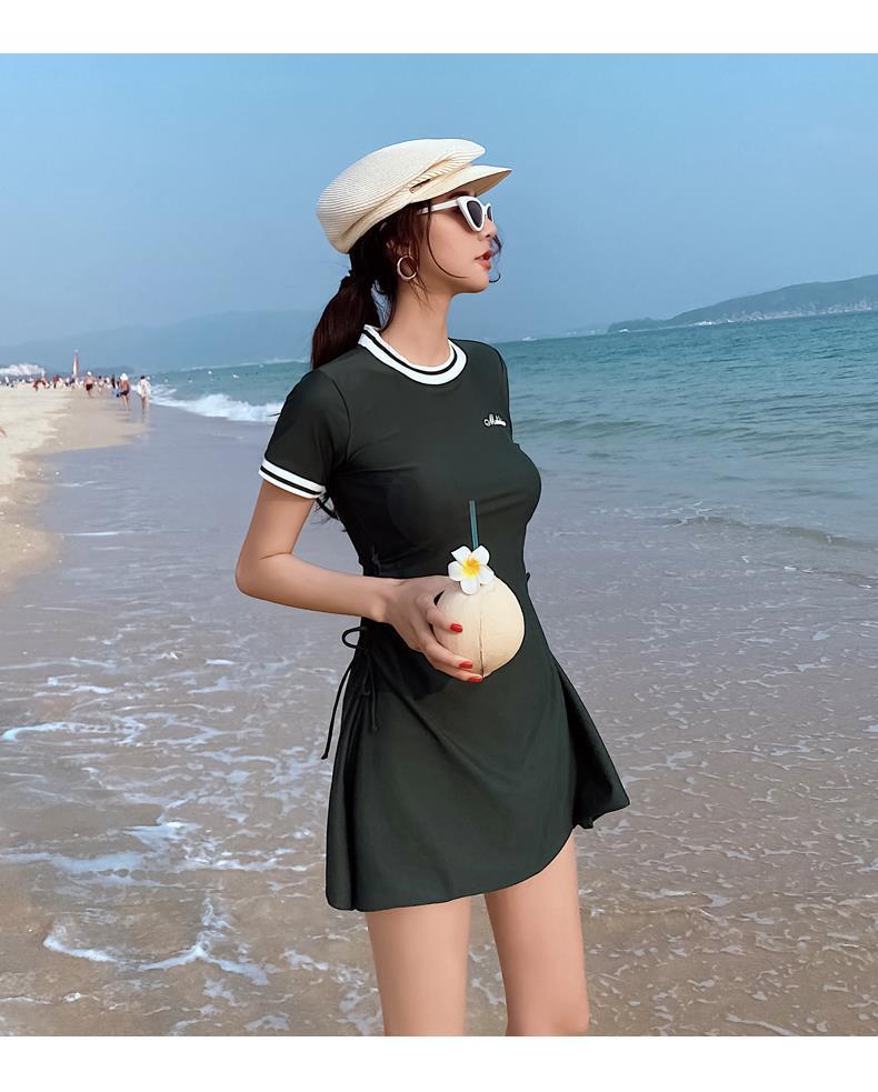 Product Introduction of Swimsuit Women's Hot Spring Belly Covering Slim South Korea Ins Super Fairy Conservative Student Split Sports 2021 New Two-Piece Suit 19