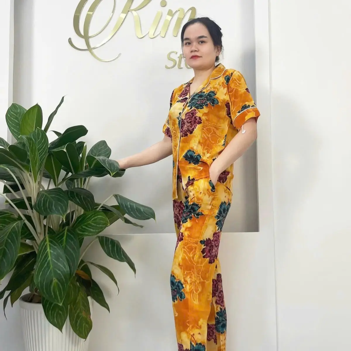 Đồ Ngủ Nữ Bộ Pijama Quần Dài Tay Ngắn  Mặc Nhà Đẹp Mềm Mịn Thấm Hút Thoáng Mát
