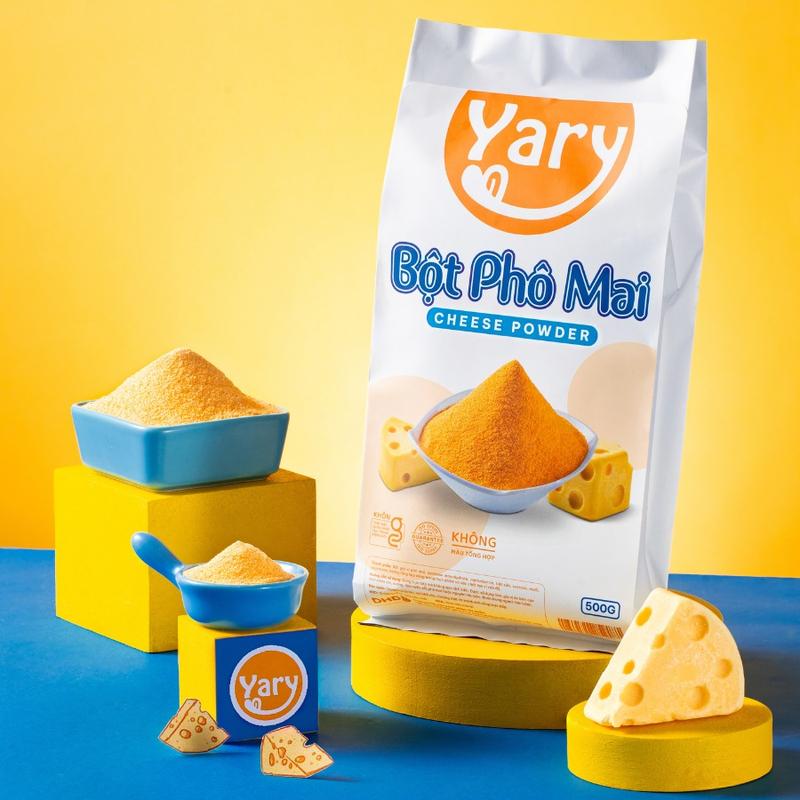 Yary Bột Phô Mai 500g Bột Phô Mai Lắc Khoai Tây Làm Sốt Phô Mai Làm Kem Cheese Topping Trà Sữa Hương Vị Đặc Biệt Thơm Ngon