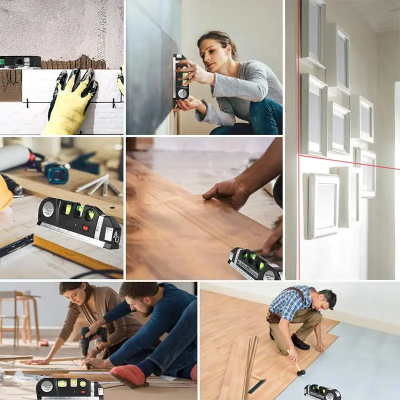 Laser Level, Multipurpose Cross Line Laser Level, Easy To Use Indoor & Outdoor Project Laser Level, Professional Measuring Tool for Home Decor 7