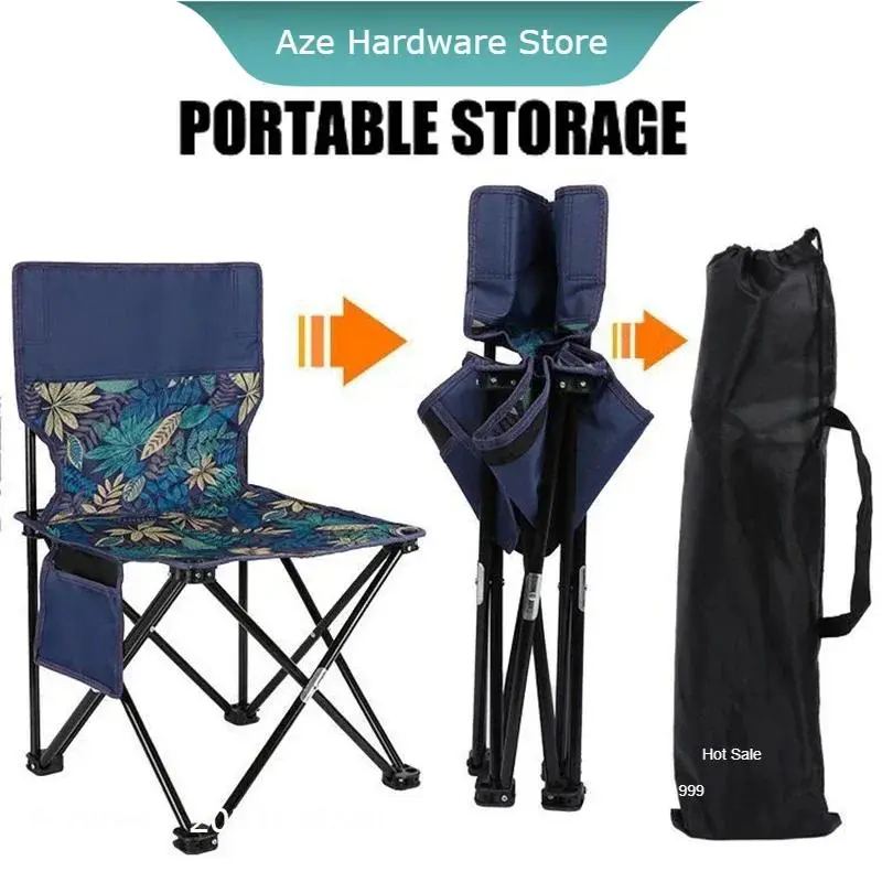 【SG Seller】 Leisure Aluminium Alloy Outdoor Portable Metal Folding Chair Ultralight Camping Gear Fishing Picnic Stool