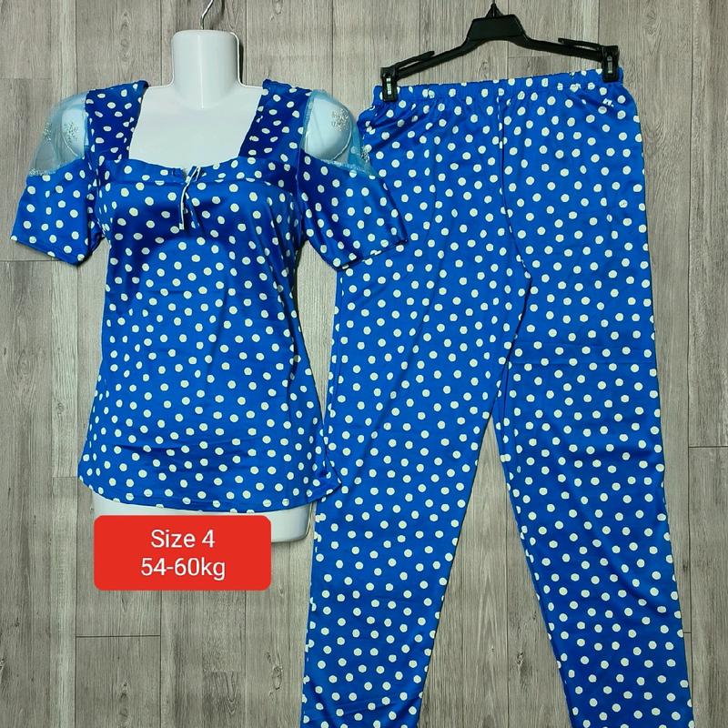 Size 4 từ 54-60kg Đồ bộ trung niên giá rẻ tay nhí quần dài có túi y hình 2