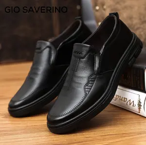 Gio Saverino Sepatu Pantofel Pria Hitam Louis Black Shoes