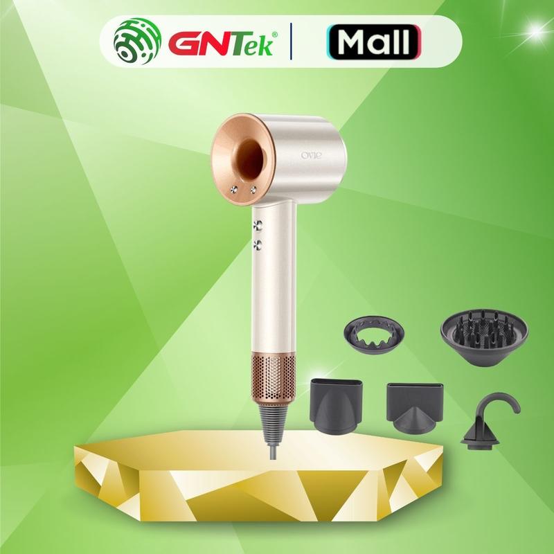 Máy sấy tóc OVIE H-1S bổ sung Anion, Tốc Độ Cao, Không Cánh Quạt, Kèm 5 Đầu Sấy Tạo Kiểu Nữ
