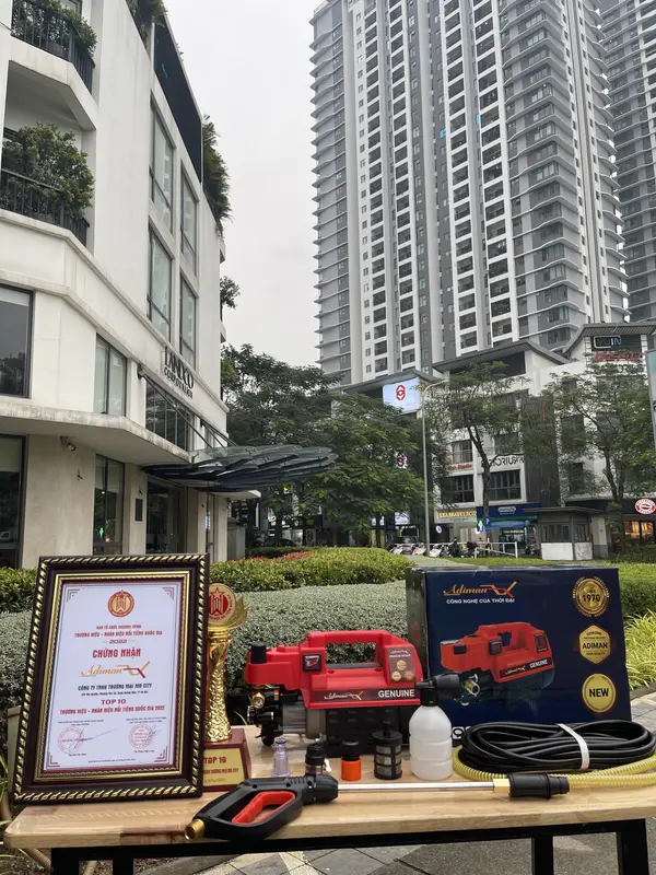 Máy Rửa Xe ADIMAN 2800w - Áp Lực Cực Cao Có Chỉnh Áp - Lau Xe 5