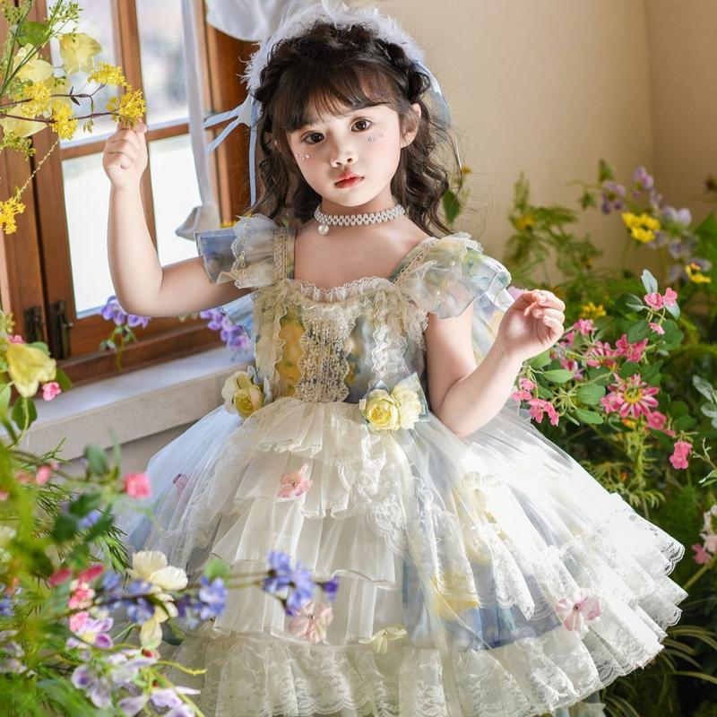 Váy Công Chúa Lolita Mùa Hè Cho Bé Gái, Phong Cách, Váy Phồng Mới, Váy Trẻ Em, Cổ Tích, Năm 2025 6