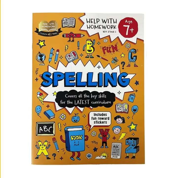 Spelling Educational Workbook for Kids (Age 7+) To Learn about Alphabets Words & Sounds With Stickers