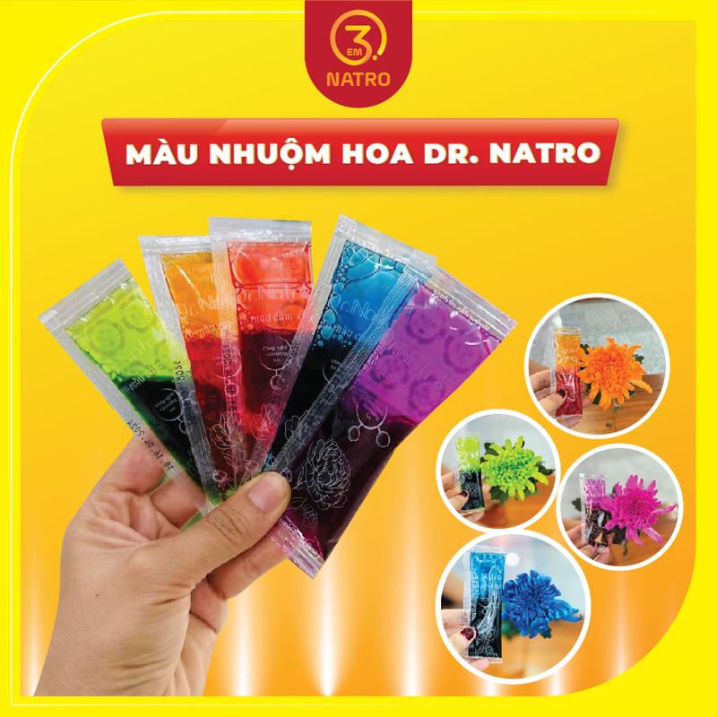 Dr. Natro 10 gói Màu nhuộm hoa hữu cơ an toàn không hóa chất màu tự nhiên - em3store nhuộm hoa   Nữ