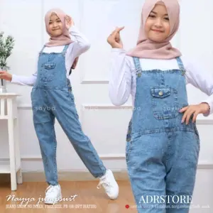 overal / jumsuit anak perempuan 2-13 tahun Kancing  Cewek tanpa lengan Lengan model kekinian