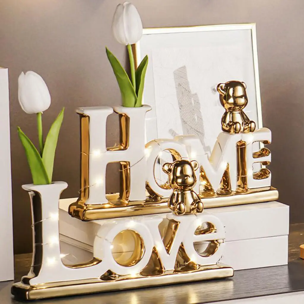 Logo Từ Tính, LOVIVER, Được Sử Dụng Tại Nhà, Bảng Chữ Cái, Thiết Kế Hình Gấu Sang Trọng, Chìa Khóa Vào Cửa, Thích Hợp Cho Phòng Ngủ, Bàn Làm Việc, Hộp Đựng Giày, Phòng Khách, TV, Tủ Rượu Decor Decor Phòng Trang Trí Nhà Tượng