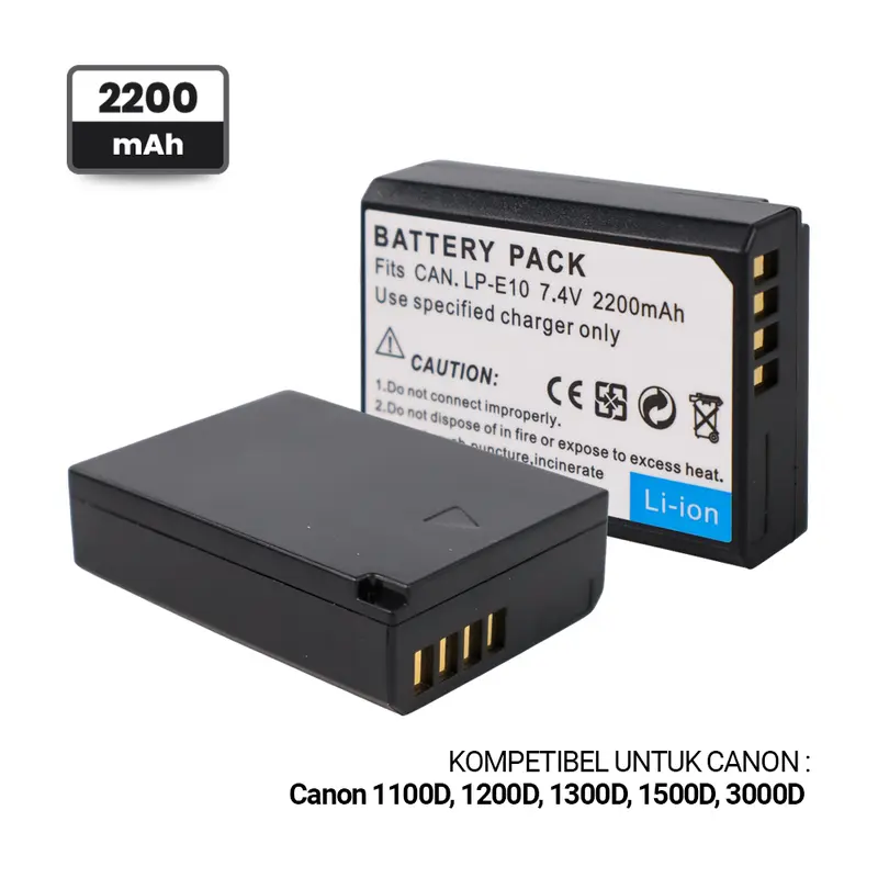 Baterai Camera Canon LP-E10 - Black 0