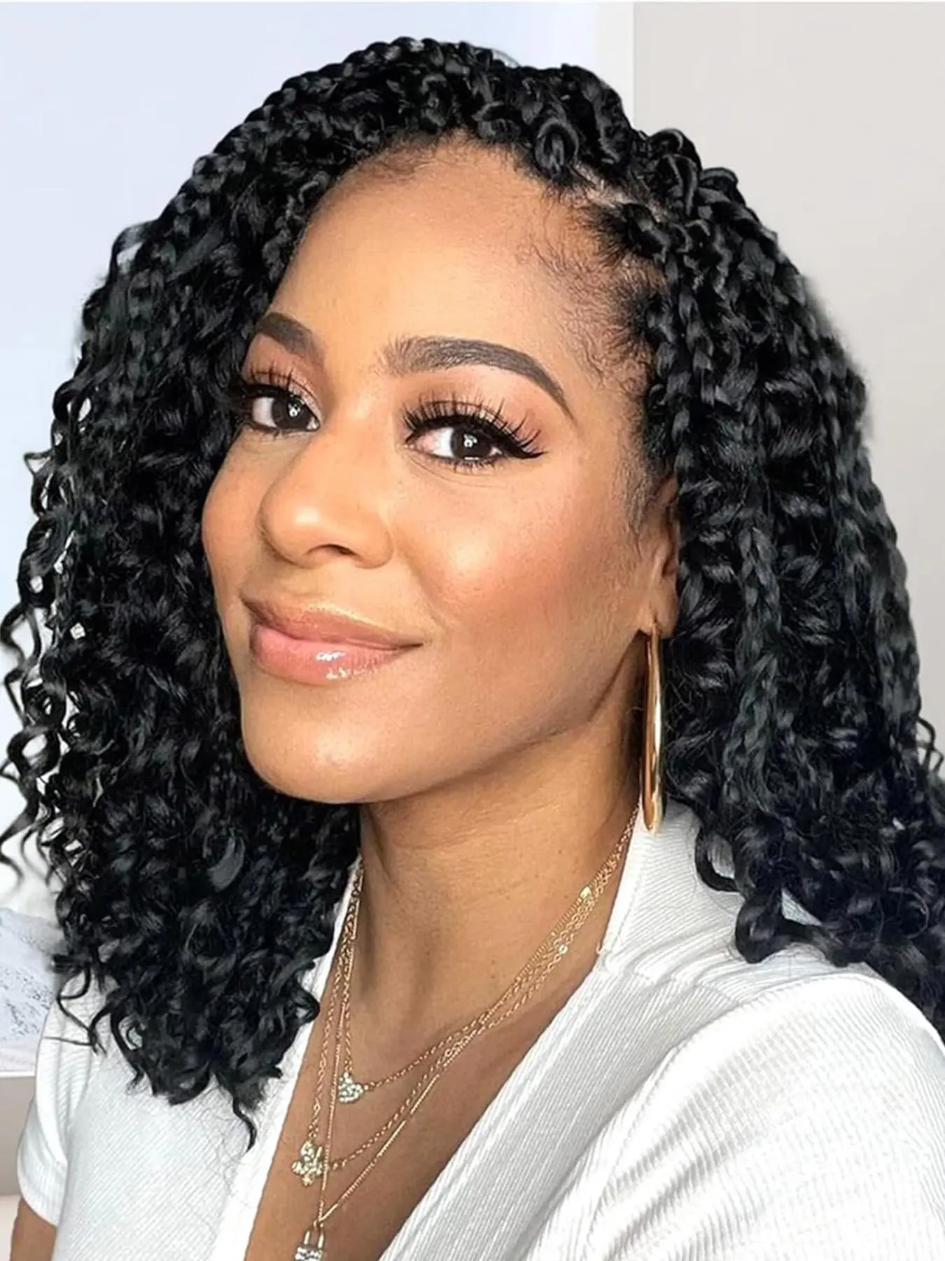 10 Inch Black Braids Crochet Hair, Boho Goddess Box Braids Crochet Hair, Bouncy and Fluffy Friendly To Your Skin Long Lasting for Women