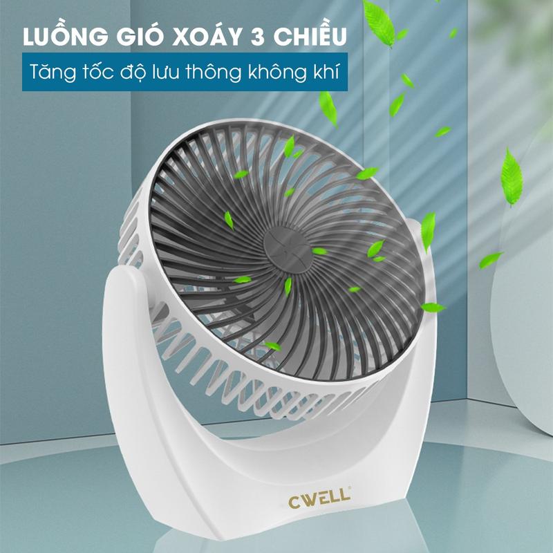 Product Introduction of Quạt tích điện - Quạt mini để bàn 2-3 tốc độ, Quạt để bàn văn phòng mini CameWell, Quạt Mini sạc usb và tích điện, Quạt mini tích điện để bàn văn phòng làm mát nhanh, động cơ không tiếng ồn, pin khủng, bán chạy 37