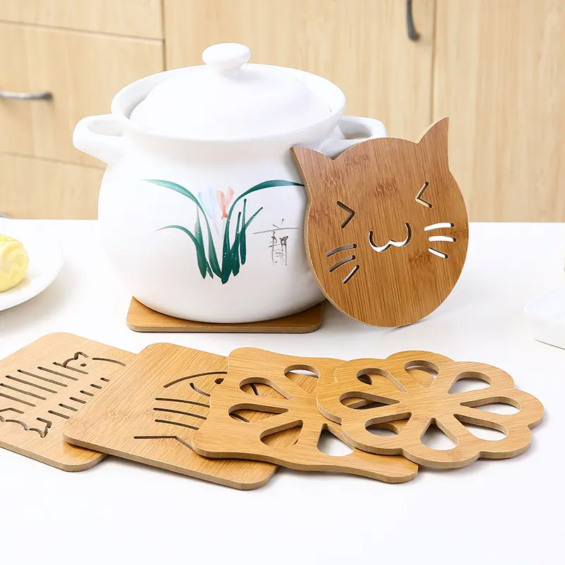 Tatakan Kayu Gelas / Piring / Mangkok Hiasan Meja Alas Piring Gelas Anti Panas