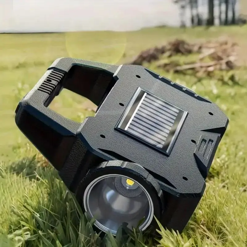Solar Powered Portable Lighting, 1 Count Solar LED Emergency Light, Multi-mode Flashlight for Camping, Hiking & Outdoor