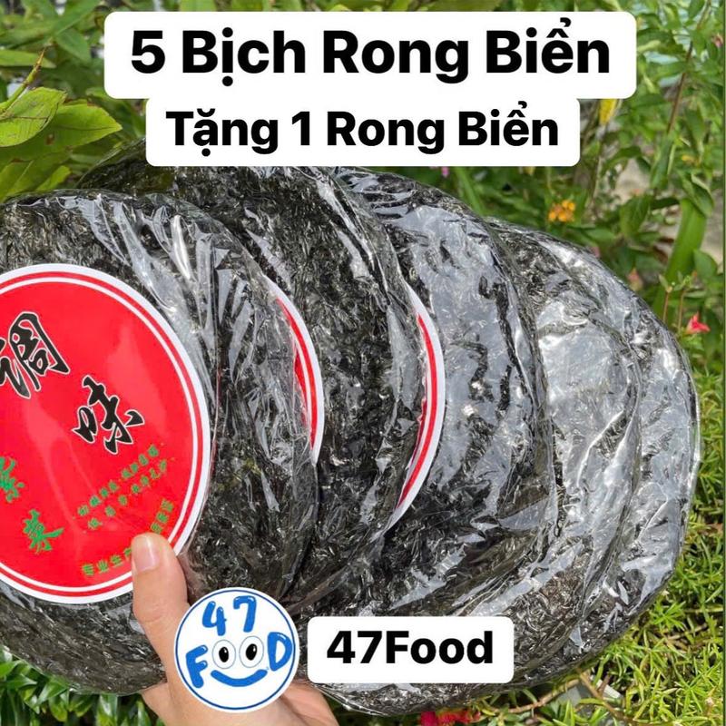 [COMBO 5 BỊCH  TẶNG 1 RONG]  5 Bịch  Biển Nấu Canh-Cháy Tỏi - sản xuất tại Phúc Kiến Trung Quốc-47Food   Ăn Vặt Lá   Thức Ăn Snack tảo rong biển