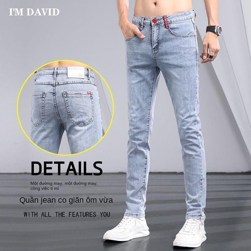 Product Introduction of Quần Jean Màu Sáng, Cao Cấp, Thương Hiệu Thời Trang Nam, Dáng Ôm, Quần Co Giãn, Quần Dài Ống Đứng Hợp Xu hướng Phong Cách Hàn Quốc 1