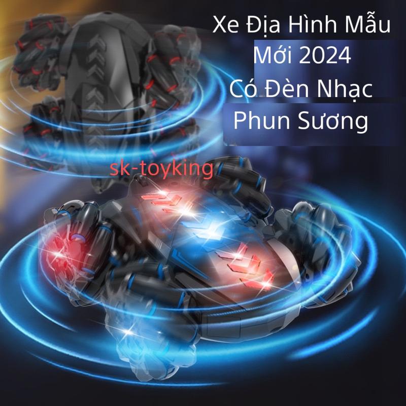 Xe Ôtô Địa Hình Điều Khiển Từ Xa Mới 2024 Spray Drift Car 360 phun sương kép HC 8057 trục led thân xe pin sạc rời Toy Đồ Chơi Đèn ( ko kèm pin điều khiển )