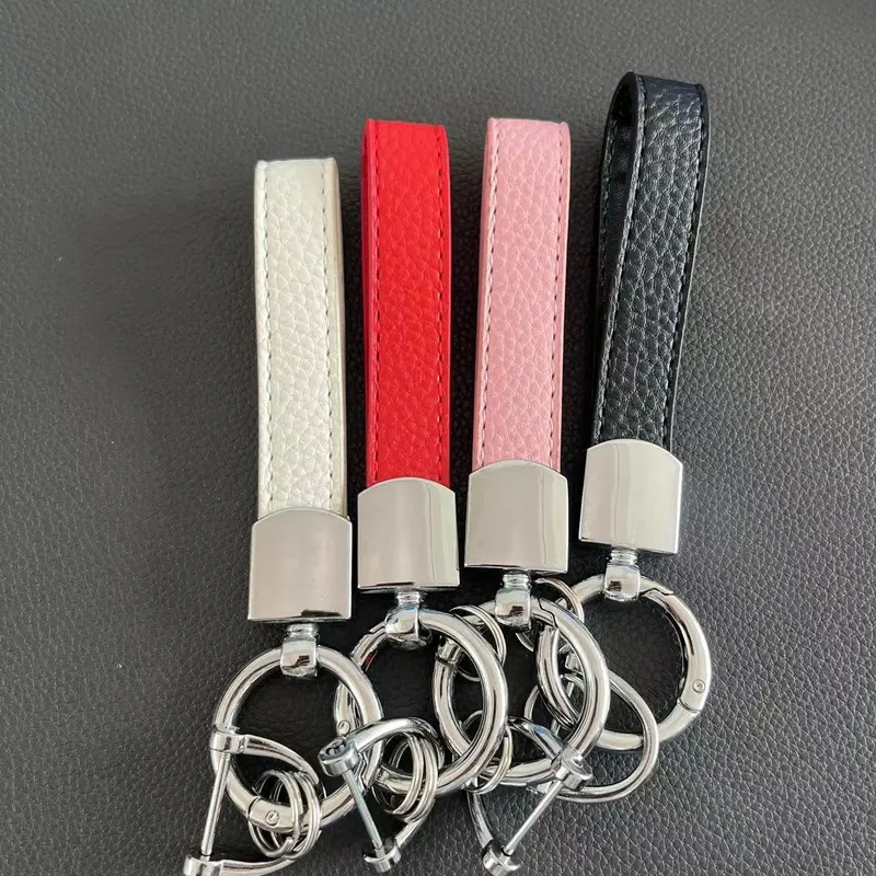 Fashion Car Key Keychain, PU Leather Car Key Holder, Universal Car Key Holder for Women & Men, Car Accessories for Daily Use 3