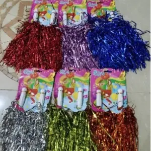 COD / Pompom Cheer 1 set (2pcs) / Pom Cheerleader Rumbai Foil Untuk Menari Aksesoris Pesta