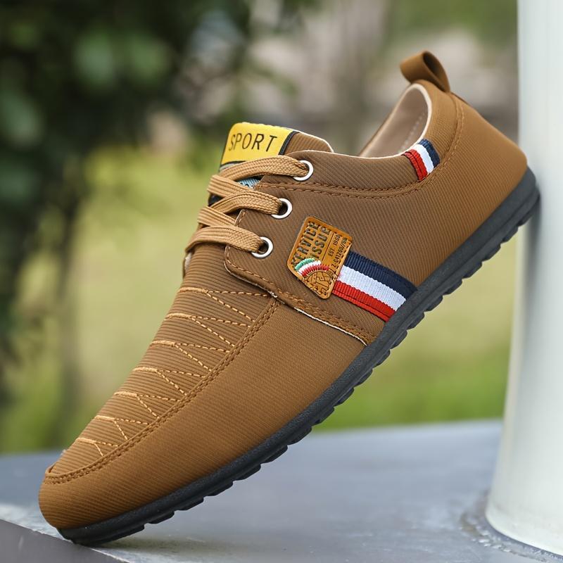 Plus Size Men's Solid Color Business Style Walking Shoes, Comfy Non Slip Lace Up Durable Soft Sole Office Shoes, Men's Footwear 1