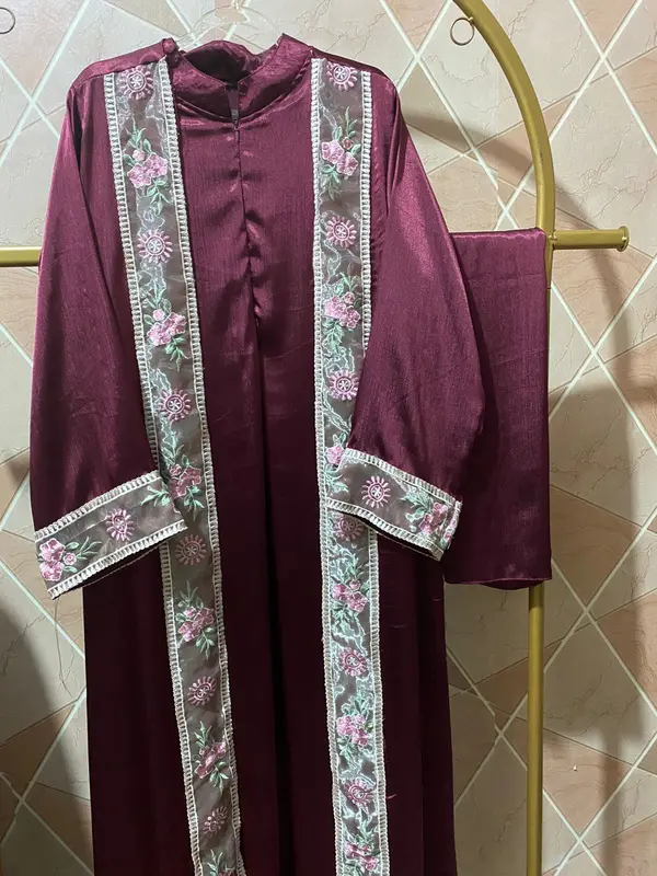 Zakia Abaya Santorini Silk Premium Friendly Busui Bordir Mewah Lebaran abaya  syakila 4