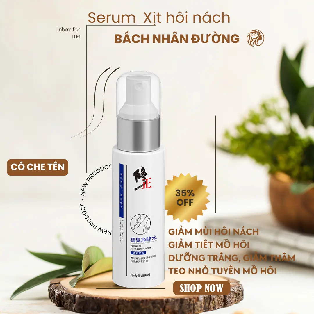 (Bách Nhân Đường)(che tên) triệt mùi hôi nách 95% cho nam nữ dung tích 50ml,hương thơm thảo mộc
