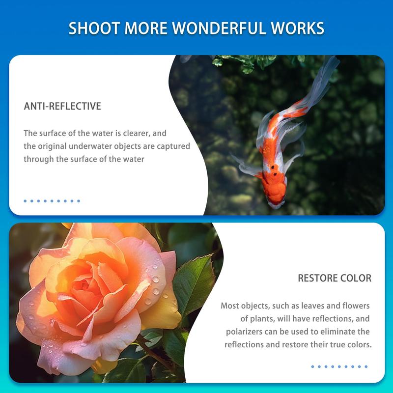 52mm Aluminum Alloy CPL Polarized Lens, Professional Quality Phone Lens with Storage Bag & Cleaning Cloth, Smartphone Accessories 2