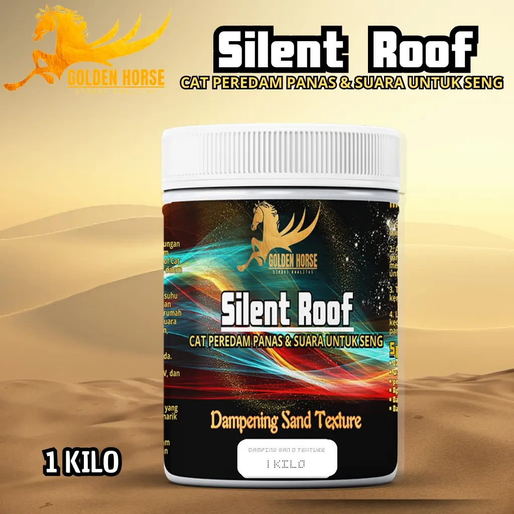 Cat Spandek/seng Peredam Suara dan Panas untuk Seng Silent Roof 1 Kg - Golden Horse Paint