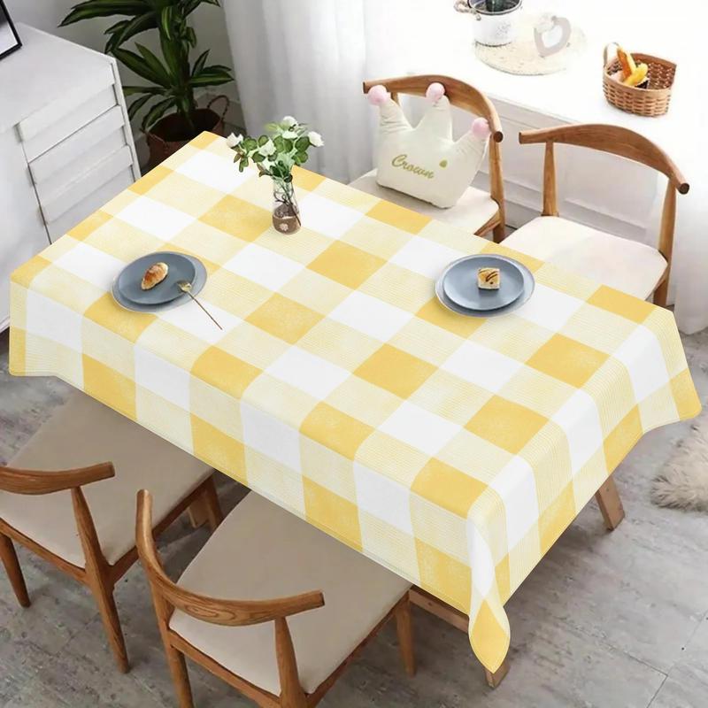 Product Introduction of Checkerboard Pattern Tablecloth, Rectangular Tablecloth, Table Decoration Supplies for Home Kitchen Dining Room Wedding Birthday Festival Party 7