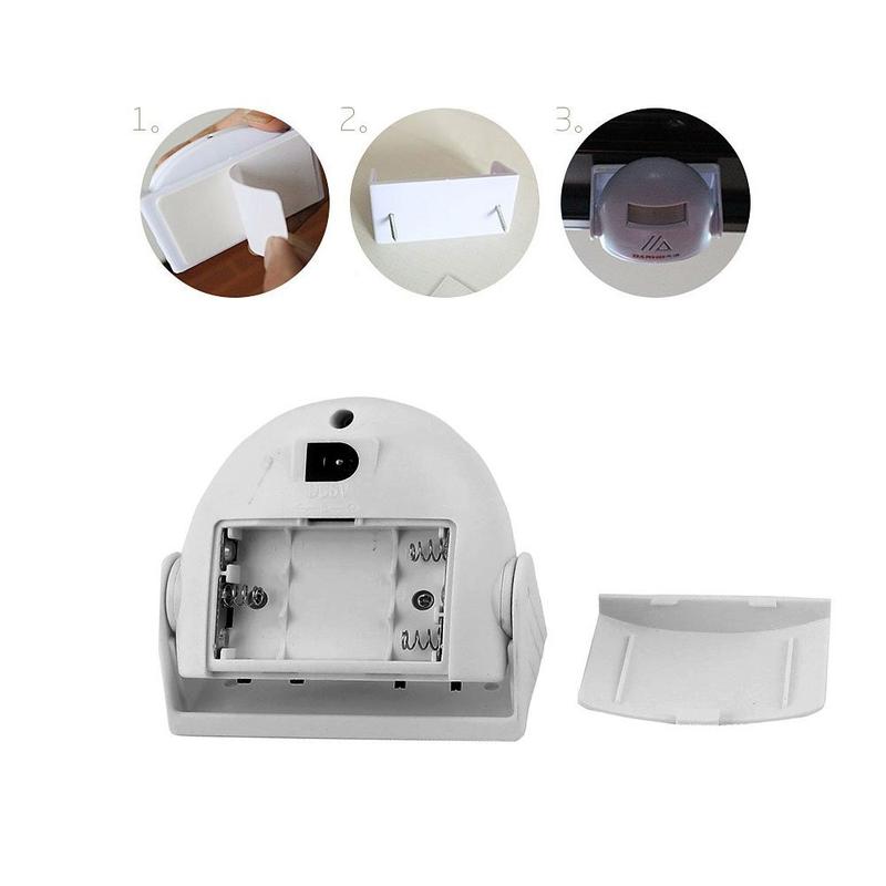 Durable Plastic Intelligent Doorbell Sensor White DC Bell Alarm Door Chime Bell Entry Alert Homes 7