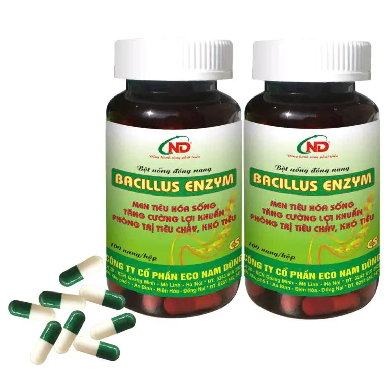 Men tiêu hóa sống Baccillus enzym hộp 15v.
