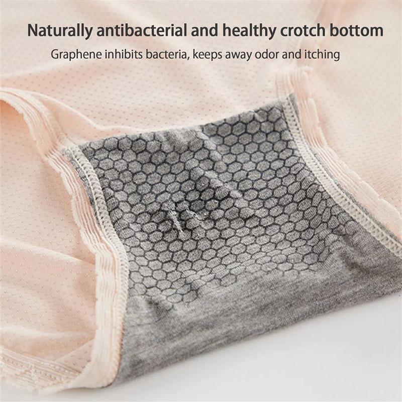 Daily Wear Pack of 5 Womens Maternity Panties Ice Silk Fabric, Under Bump Pregnancy Postpartum Brief, Cool and Breathable 2
