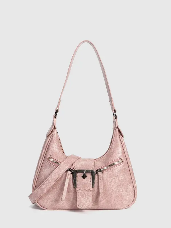 Women's Trendy Vintage Shoulder Bag, Fashionable Pu Leather Shoulder Bag for Work & Daily Used, Y2k Style Underarm Bag, Casual Trendy Versatile High-quality Daily Commuting Bag 3