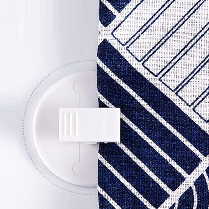 Product Introduction of Shower Curtain Clips Shower Windproof Splash Guard Self Adhesive Curtain Clips Home Decoration Accessories For Living Room 20