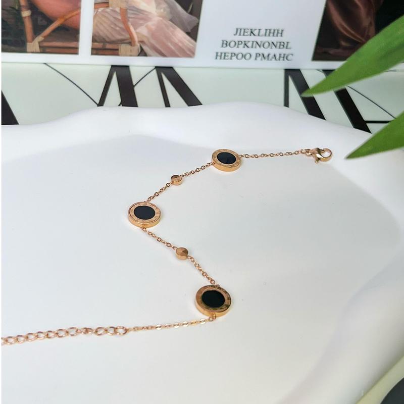Gelang Rantai Pecah Kopi Bulat Moon Bracelet Titanium Perhiasan 4