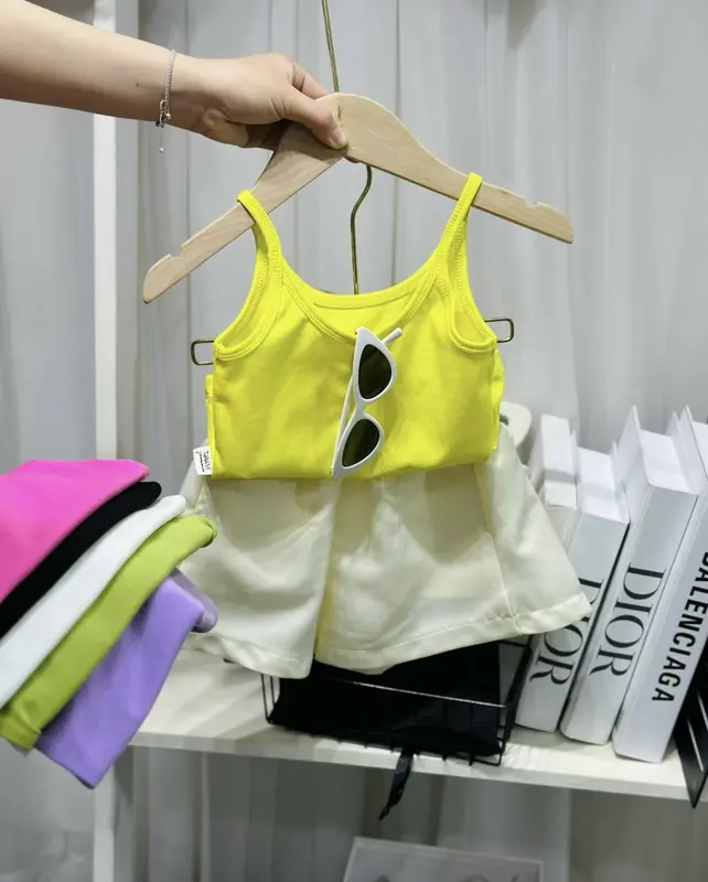 Áo 2 Dây Cho Bé Gái Vải Zip Form Ôm Dáng Cực Xinh, Áo Mùa Hè Cho Bé Gái Tulalove 3