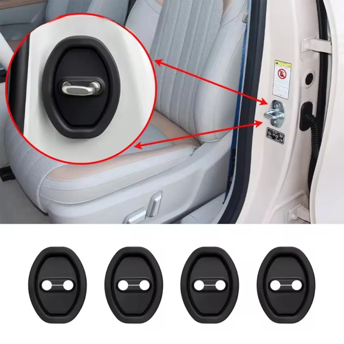 1/4Pcs Car Door Shock Absorber Elastic Anti-Collision Buffering Mat Self-Adhesive Reduce Noise Waterproof Door Protector
