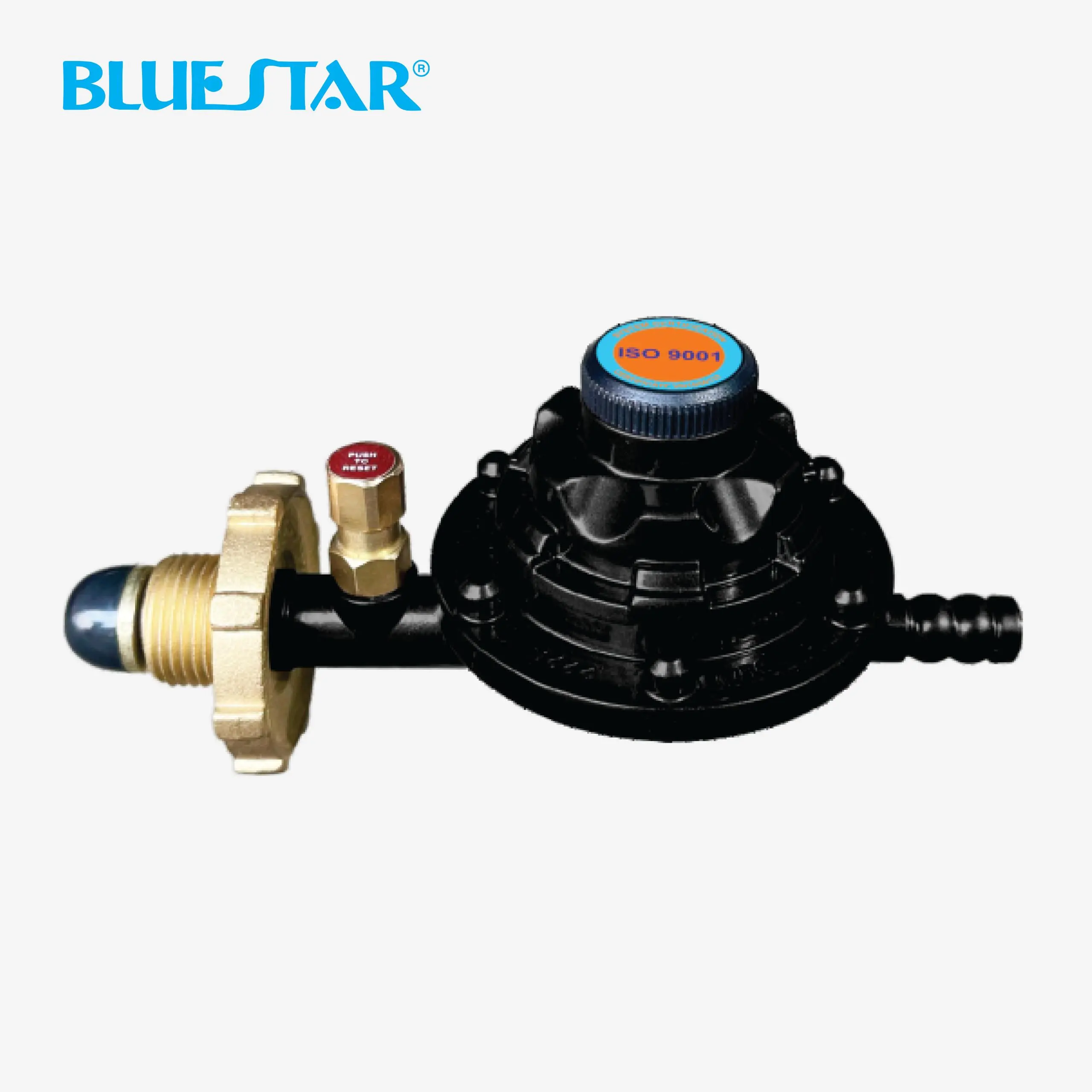 BỘ DÂY + VAN ĐIỀU ÁP NGẮT GA TỰ ĐỘNG CAO CẤP BLUESTAR BS-222SP- THÂN VAN BẰNG HỢP KIM NHÔM ĐÚC, TAY VẶN BẰNG ĐỒNG NGUYÊN KHỐI, REN TRONG, DÂY GA 3 LỚP CAO CẤP