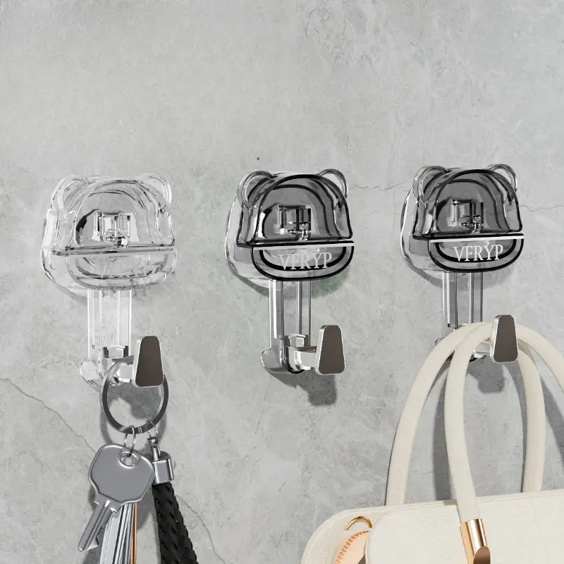 Rotating cartoon suction cup hook Strong vacuum suction cup type No punching adhesive hook Viscose kitchen door No trace bathroom