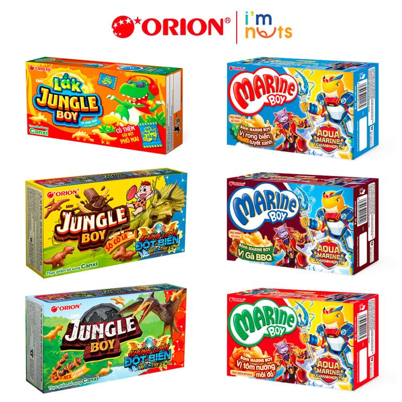 Snack Bánh cá Marine Boy và Bánh khủng long Jungle Boy Orion đủ vị
