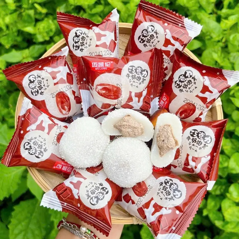 1kg Bánh Mochi Kem Lạnh Có 13 Vị: Đậu Nành, Bơ, Xoài, Đào, Khoai Môn, Sầu Riêng, Socola, Chuối, Cam, , Việt Quất, Chanh Dây [NGÀY IN TRÊN BÁNH LÀ NGÀY SẢN XUẤT-HSD: 120 NGÀY] Food Ăn Vặt Thức Ăn Cake live 7