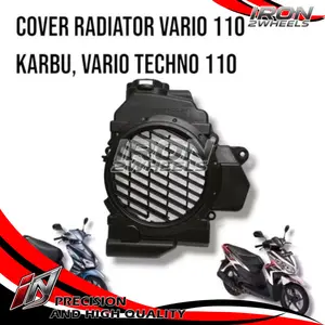iRon 2Wheels Cover Radiator Honda Vario 110 Karbu Techno 110 Carbu Lama Old CBS Hitam Tutup Tameng Penutup Pelindung