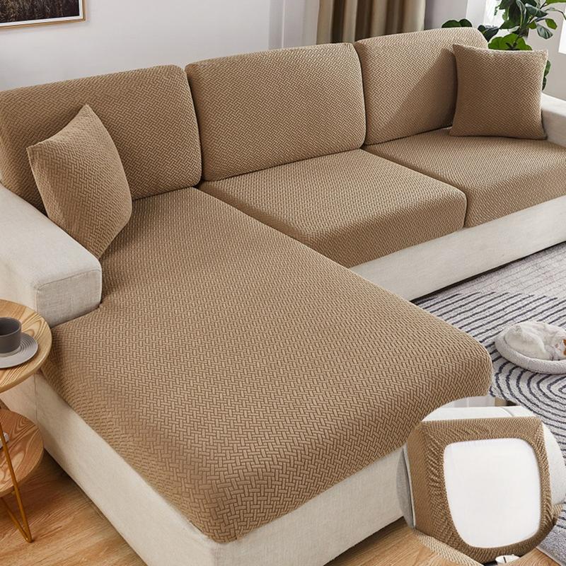 Product Introduction of Elastic T-shaped Jacquard Sofa Seat Cushion Cover 1/2/3/4 Seater Sofa Cover L Shaped Protector Couch Cover-Sold in Single Pieces 21