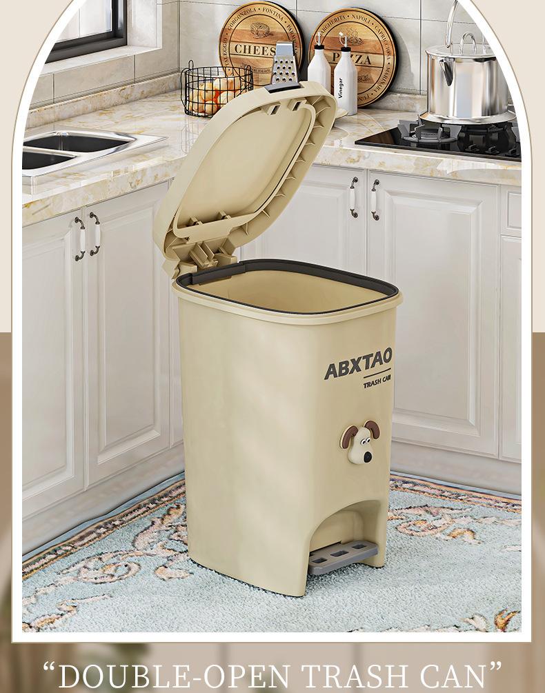 Product Introduction of 2025 New Trash Can for Home Bathroom Toilet with Lid Kitchen Large Capacity Living Room Light Luxury Pedal Commercial Use 10