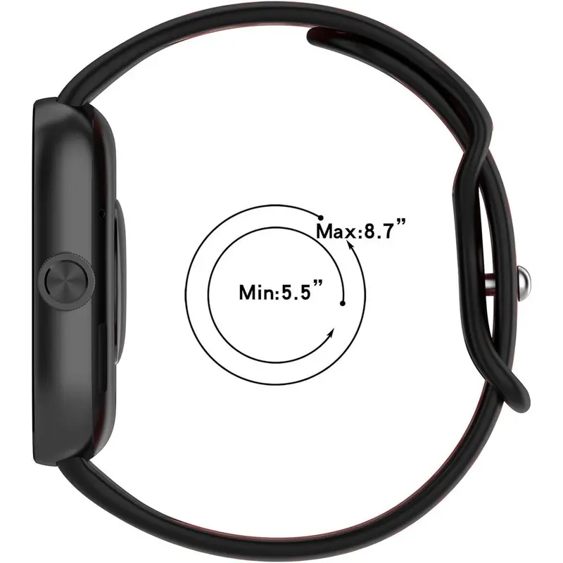 Dây đeo silicone dành cho Đồng Hồ thông minh Xiaomi Smart Band 9 Pro và Xiaomi Band 8 Pro Dây đeo đồng Đồng Hồ Dây đeo vòng đeo tay thay thế Phong cách thể thao 6